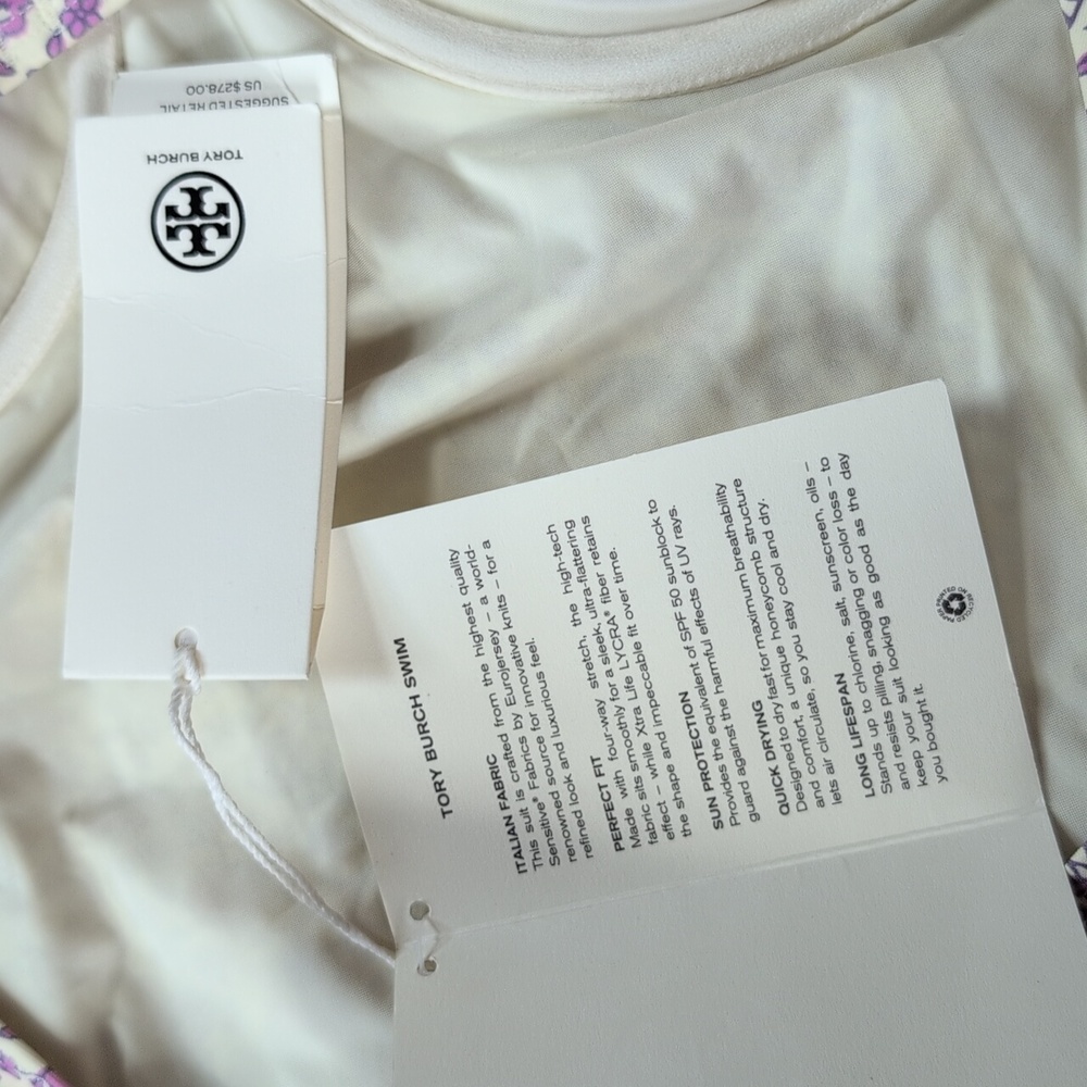 Tory Burch Purple Floral One Piece Swimsuit - Picture 6 of 11
